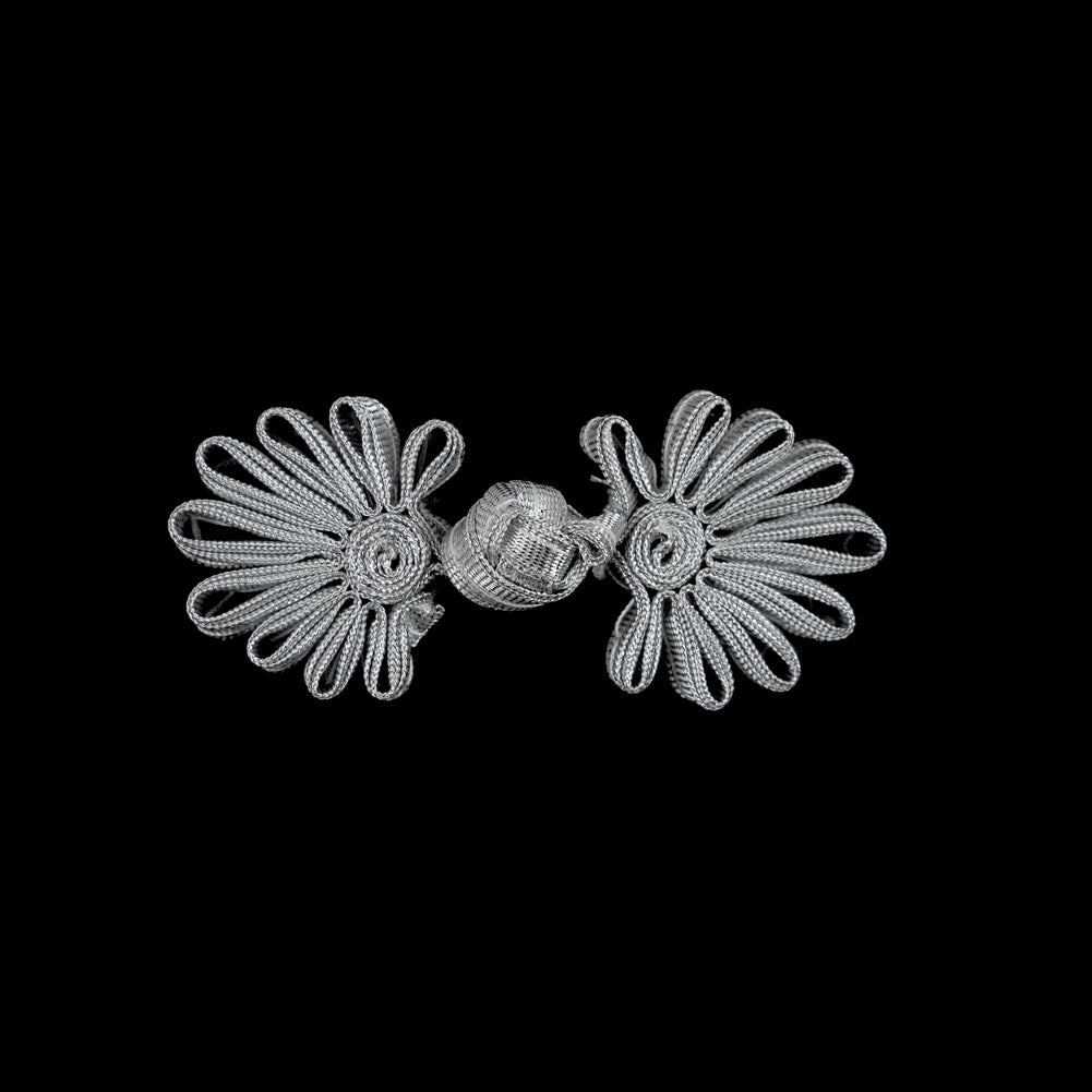 Silver Frog Closure - 3" x 1.5"