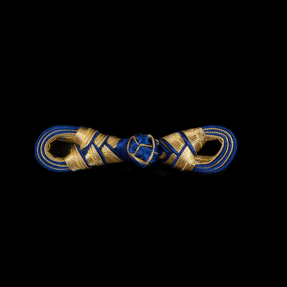 Royal Blue and Gold Frog Closure - 2.75 x .75