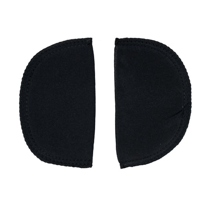 Foam Shoulder Pads Covered with Black Polyester - 5.5" x 3.25" x .5" Detail