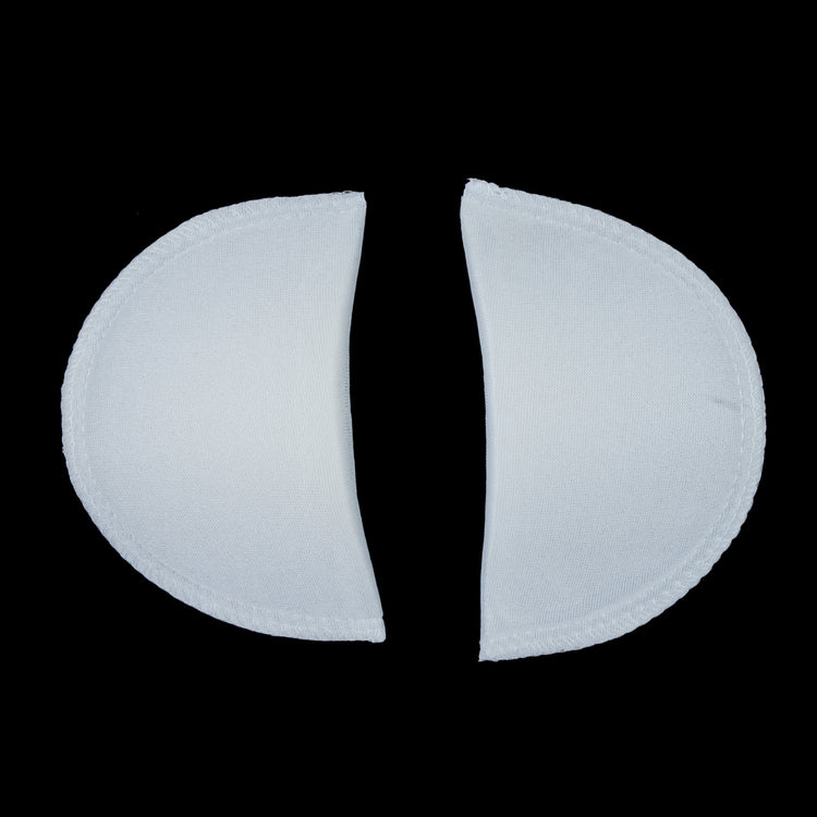 template--26688905969737__main-Foam Shoulder Pads Covered with White Polyester - 5.5" x 3.25" x .5"
