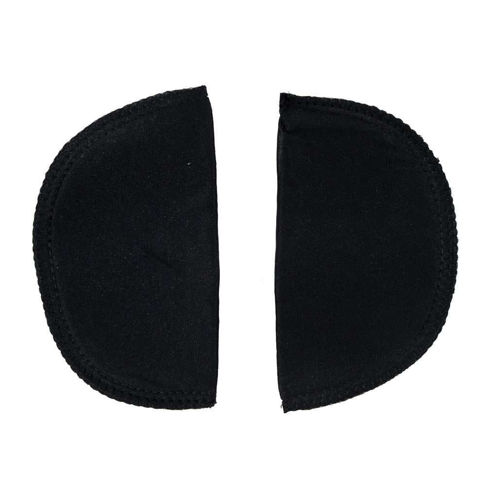 Foam Shoulder Pads Covered with Black Polyester - 6 x 3.5 x .5 - Detail