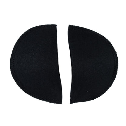 Foam Shoulder Pads Covered with Black Polyester - 6 x 3.5 x .5
