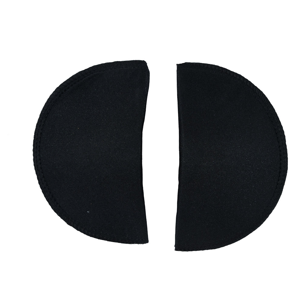 Foam Shoulder Pads Covered with Black Polyester - 7" x 4" x .5"