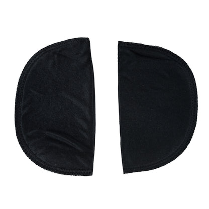 Foam Shoulder Pads Covered with Black Polyester - 7 x 4.5 x .5 - Detail