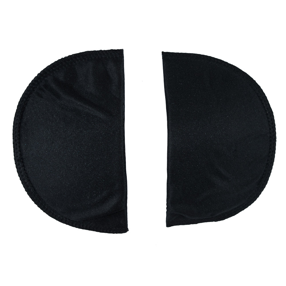 Foam Shoulder Pads Covered with Black Polyester - 7 x 4.5 x .5