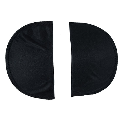 Foam Shoulder Pads Covered with Black Polyester - 7 x 4.5 x .5