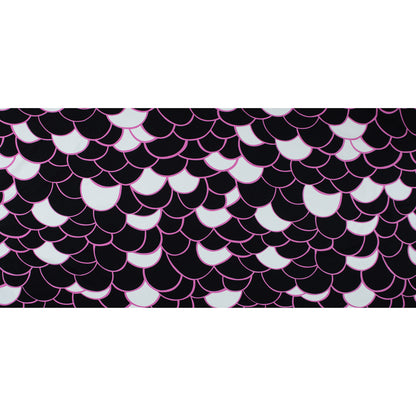 Pink, Black and White Geometric Printed Ponte Knit Full