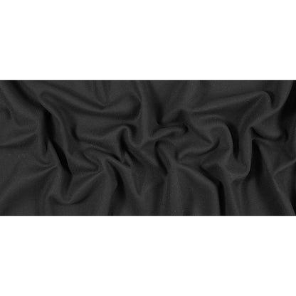 Italian Black Blended Wool Twill Full