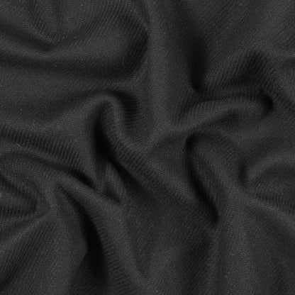 Italian Black Blended Wool Twill