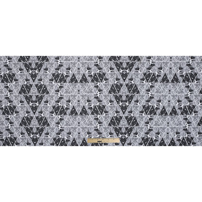 Floral Triangles Digitally Printed on Stretch Neoprene/Scuba Knit - Folded