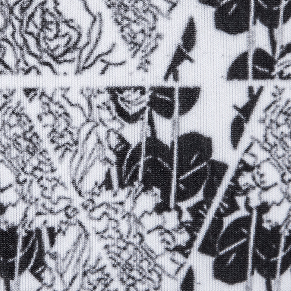 Floral Triangles Digitally Printed on Stretch Neoprene/Scuba Knit - Full
