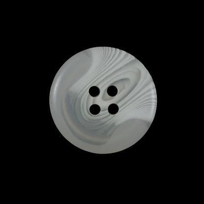 White Translucent Rimmed Plastic Button - 36L/23mm Detail