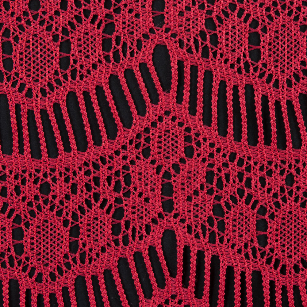Crochet Lace - Coral All-Over Scallops Detail