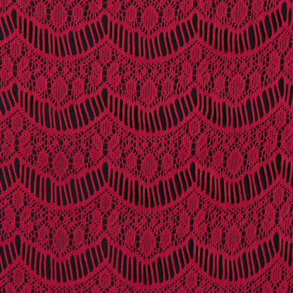 Crochet Lace - Coral All-Over Scallops