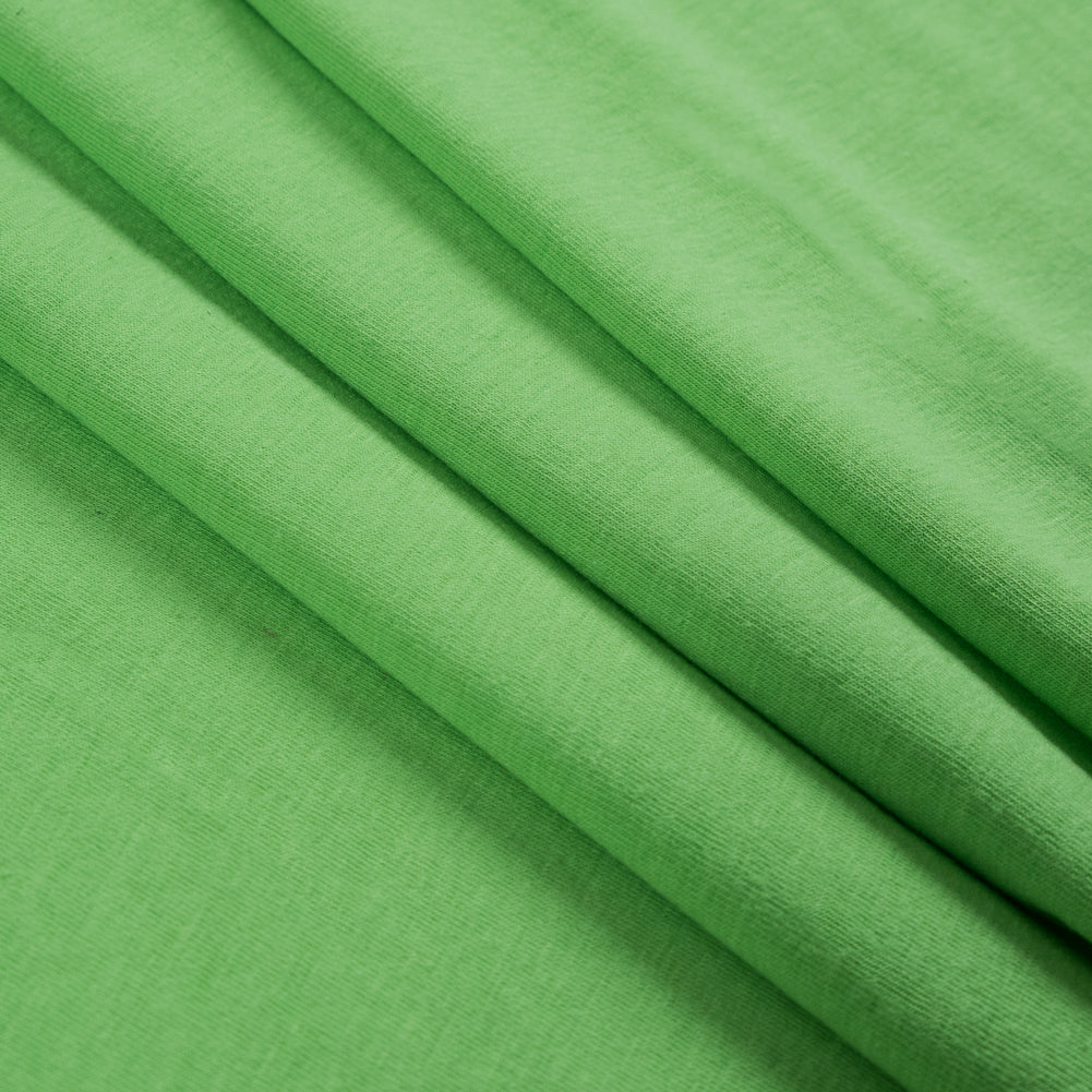 Lime Solid Cotton Jersey Folded