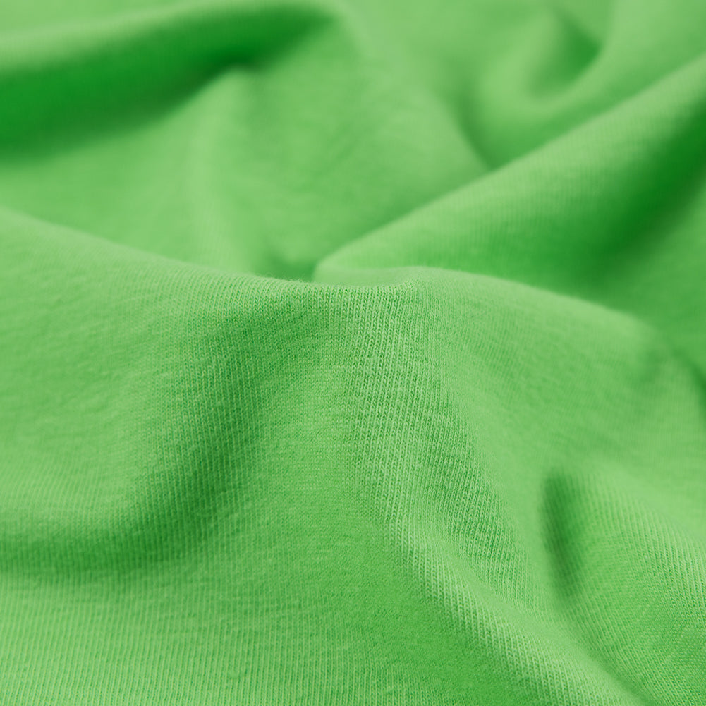 Lime Solid Cotton Jersey Detail