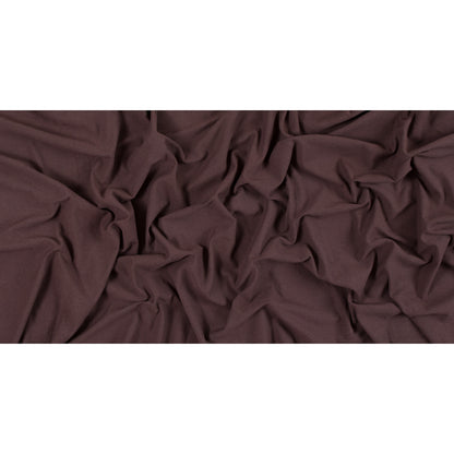 Brown Solid Cotton Jersey Folded
