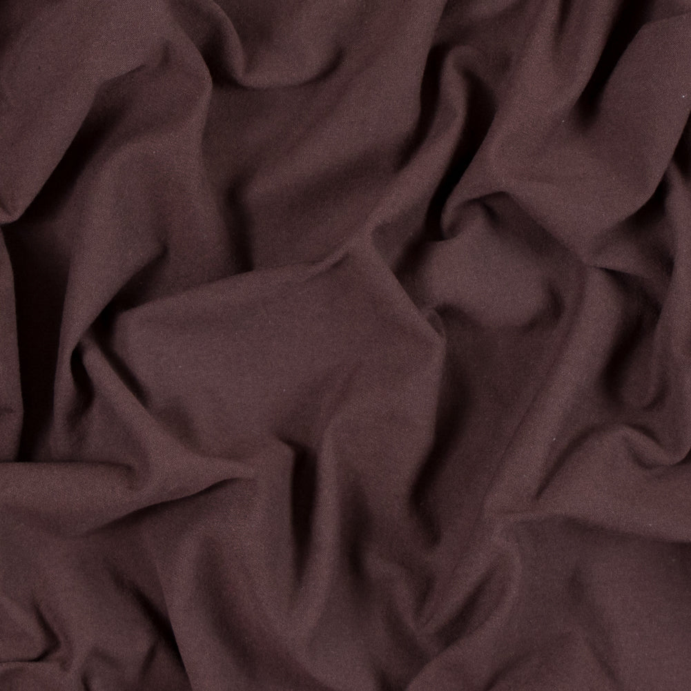 Brown Solid Cotton Jersey