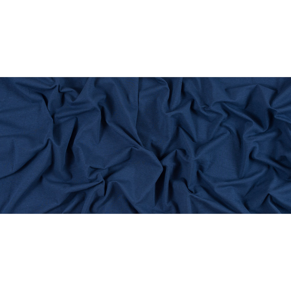 Navy Wide Solid Cotton Jersey Folded
