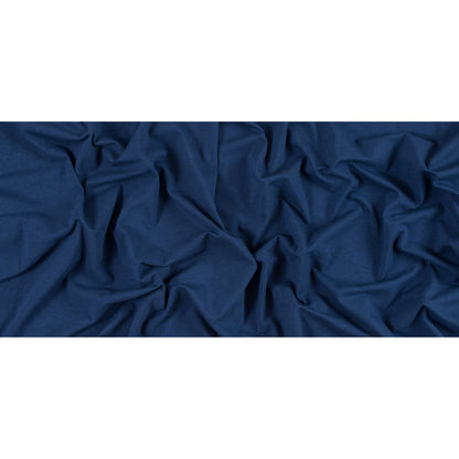 Navy Wide Solid Cotton Jersey Folded