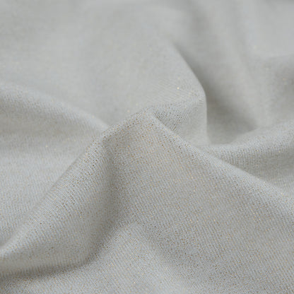 Metallic Ivory and Gold Hacci Baby Knit with All-over Foil - Full