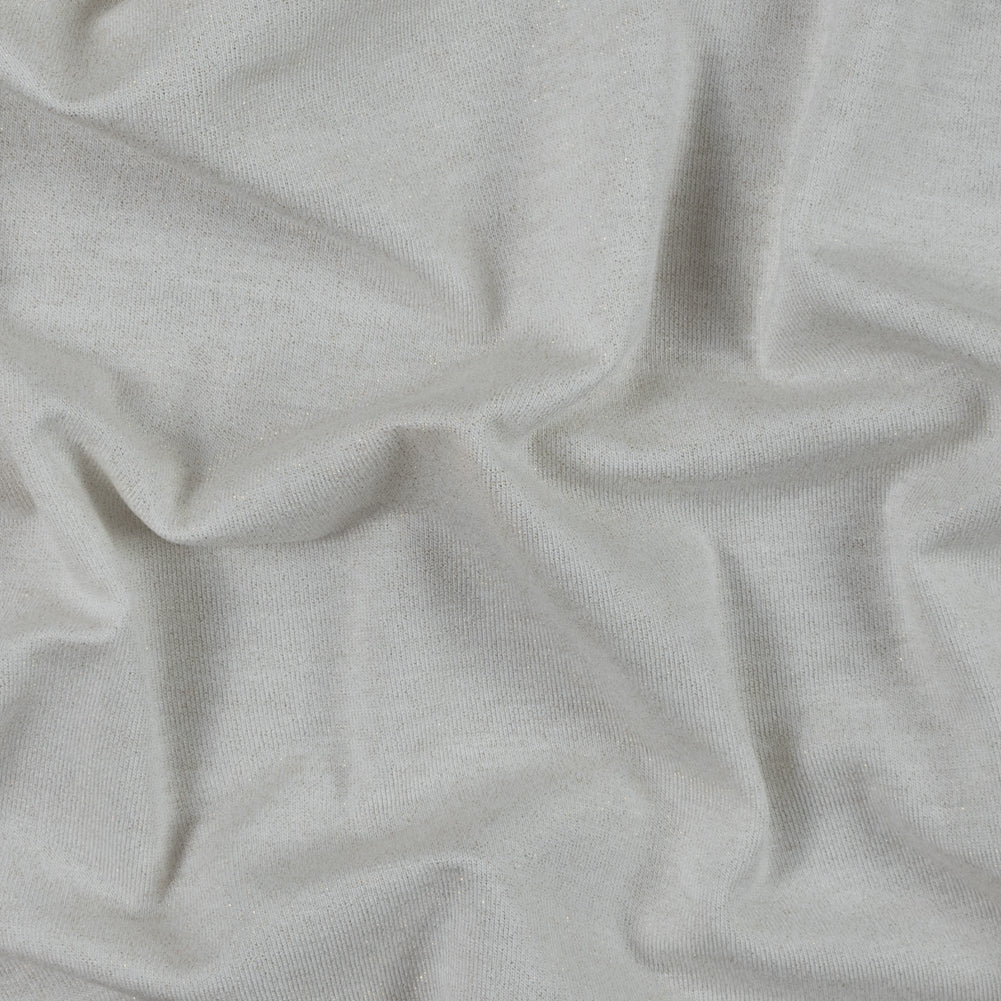 Metallic Ivory and Gold Hacci Baby Knit with All-over Foil