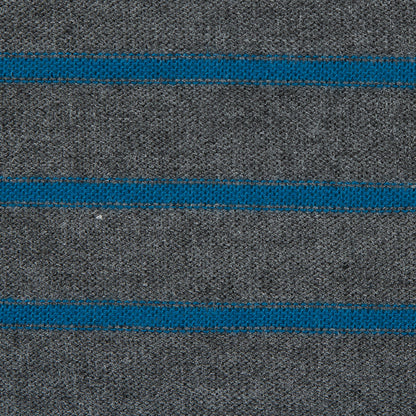 Charcoal and Teal Striped Hacci Baby Knit - Full