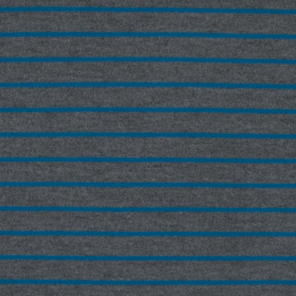Charcoal and Teal Striped Hacci Baby Knit