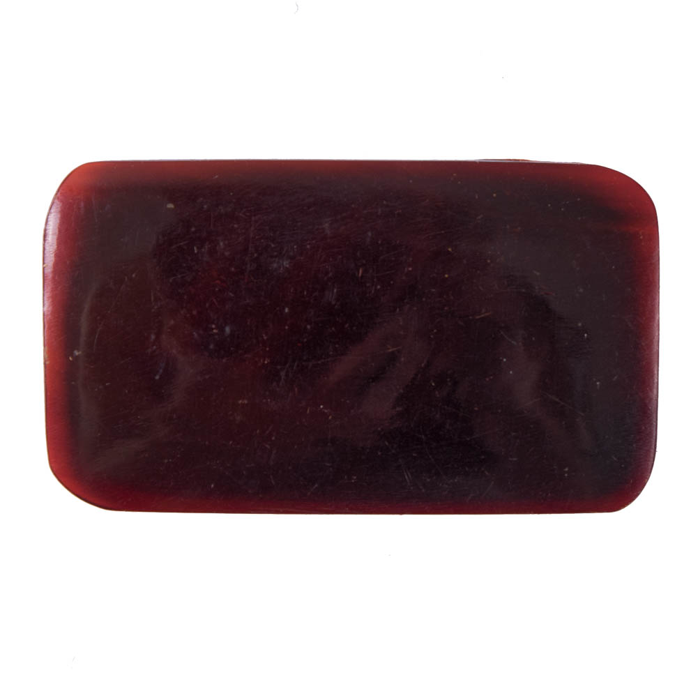 Amber Rectangular Horn Button - 94L/60mm