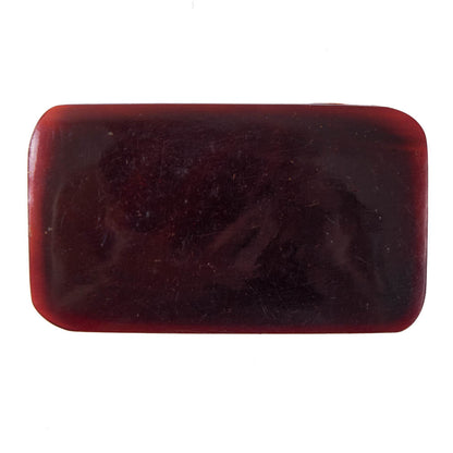 Amber Rectangular Horn Button - 94L/60mm