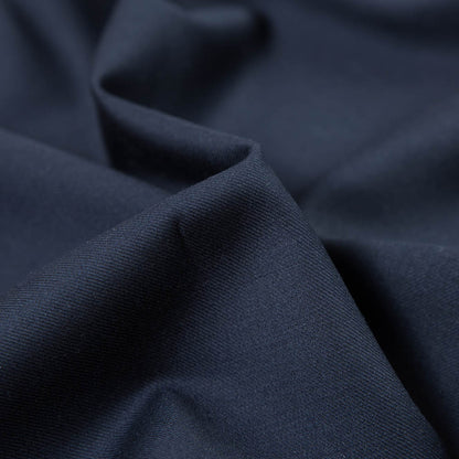 Navy Super 120 Merino Wool Twill/Suiting - Detail