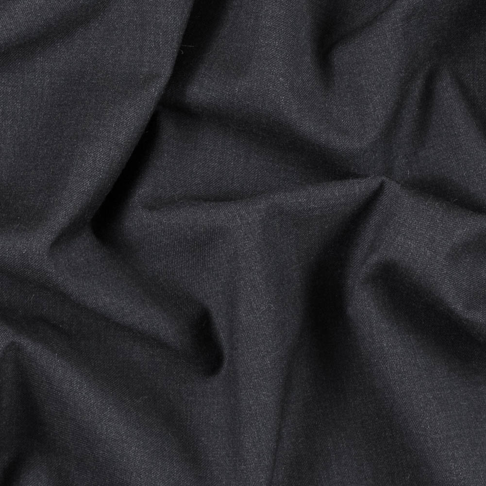 Super 120 Merino Wool Twill Suiting - Heathered Gray