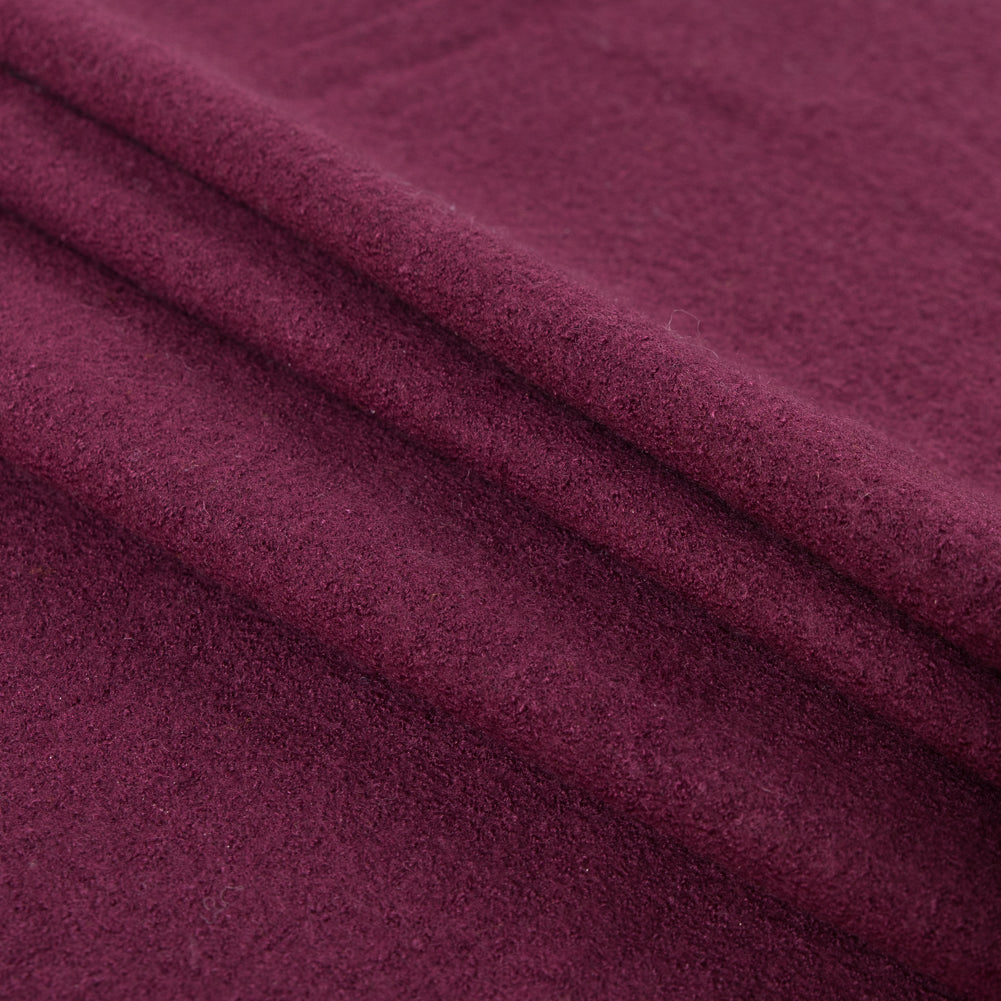 Boiled Wool Coating Fabric - Amaranth Purple - Ketil Collection Detail