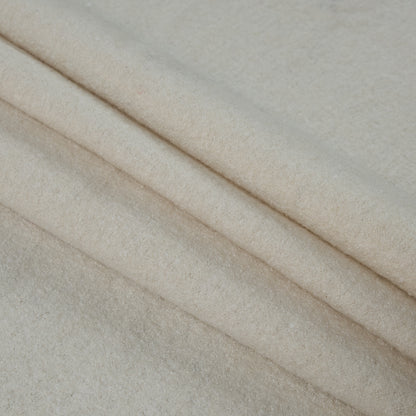 Antique White Solid Boiled Wool - Detail