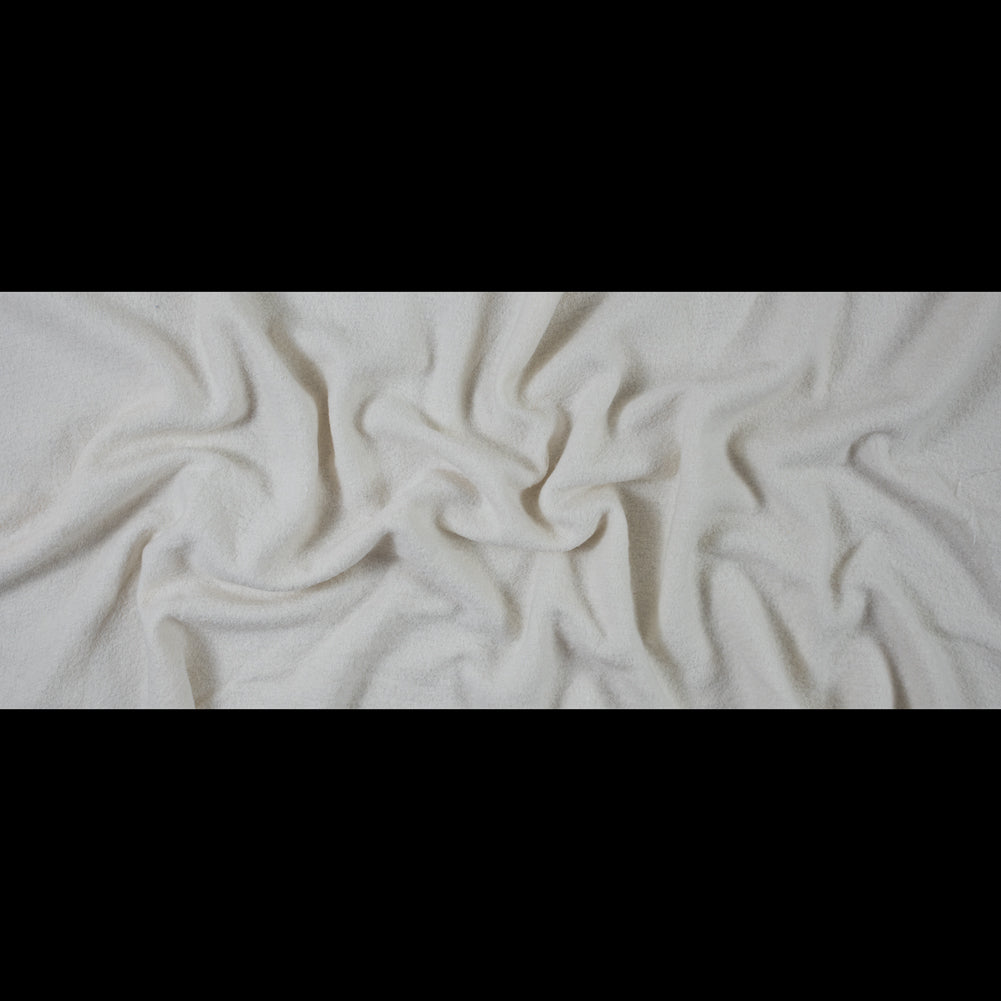 Whisper White Solid Boiled Wool - Folded