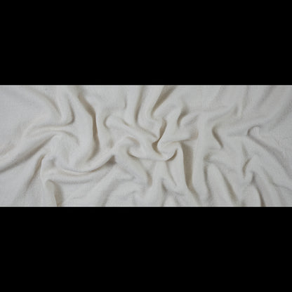 Whisper White Solid Boiled Wool - Folded
