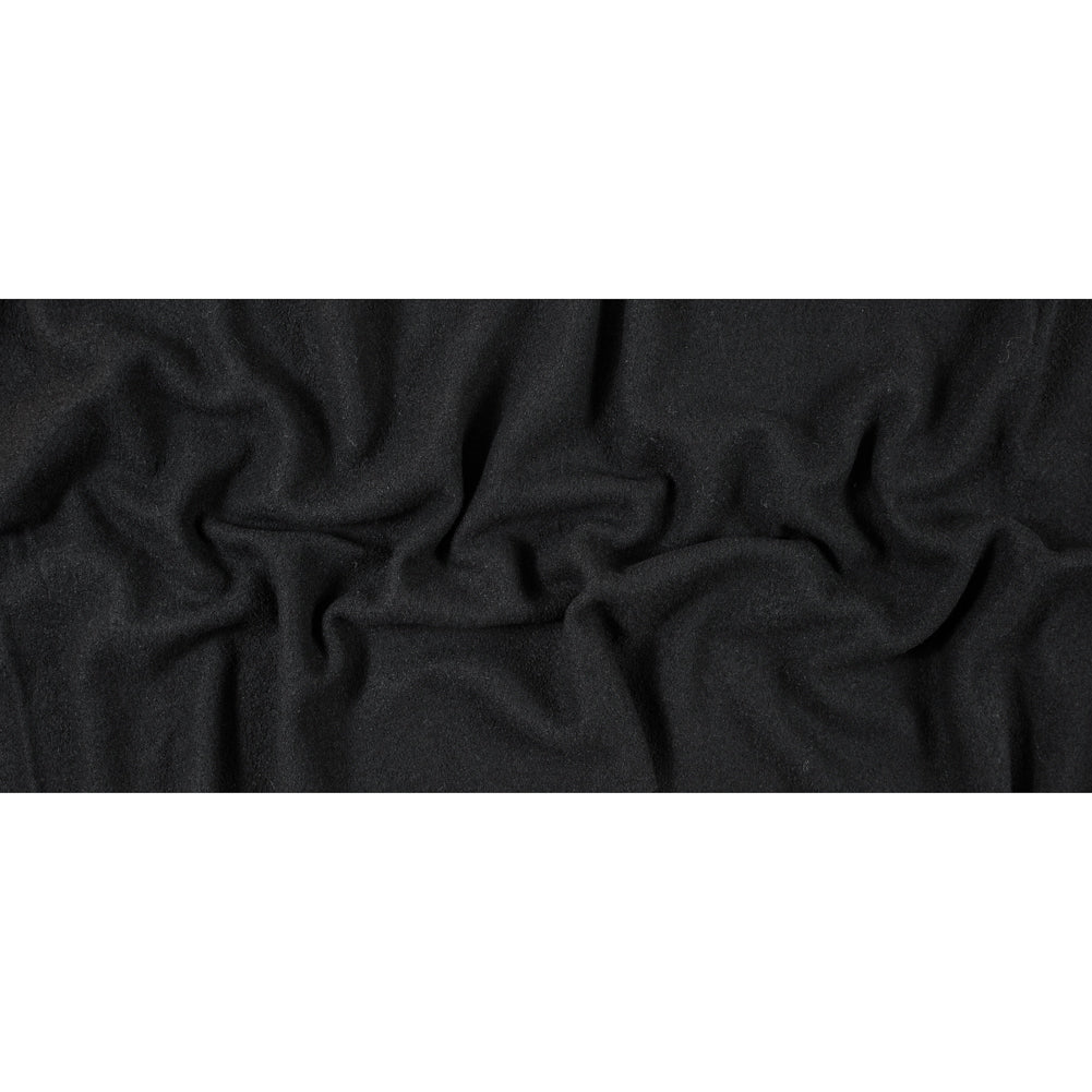 Boiled Wool Coating Fabric - Black - Ketil Collection Folded
