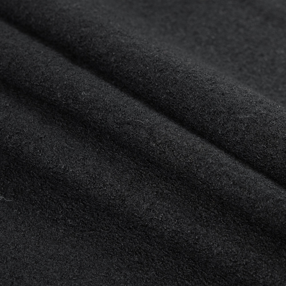Boiled Wool Coating Fabric - Black - Ketil Collection Detail