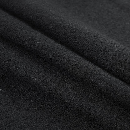 Boiled Wool Coating Fabric - Black - Ketil Collection Detail