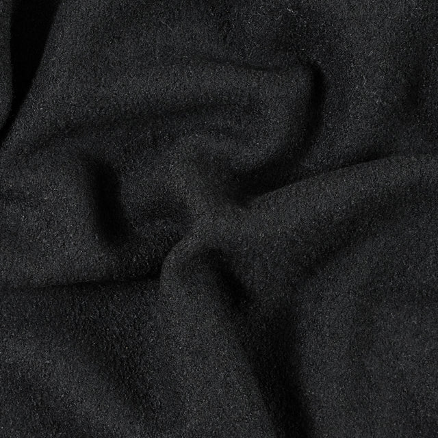 Boiled Wool Coating Fabric - Black - Ketil Collection