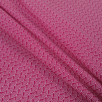 Bright Rose Geometric Printed Nylon Spandex - Folded