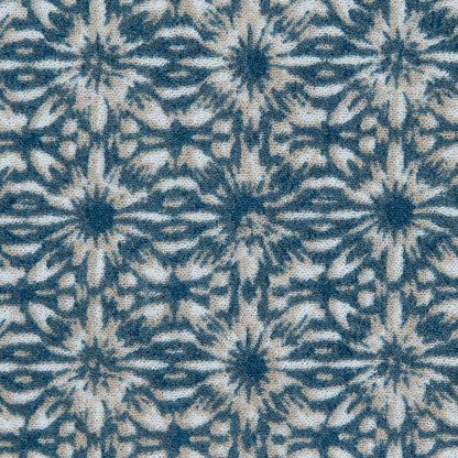 Blue Coral and Oxford Tan Diamond Printed Polyester Crepe Detail