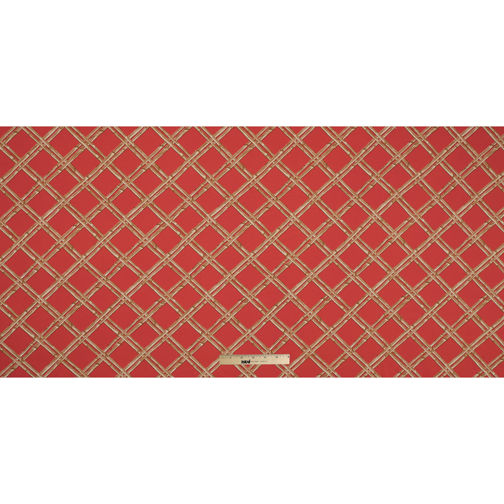 Fiesta Orange and Taffy Bamboo Printed Polyester Jersey Full