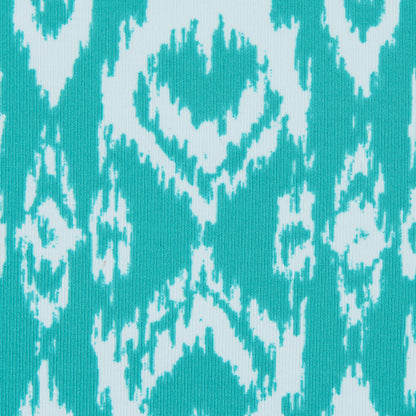 Spectra Green Ikat Printed Polyester Spandex Detail