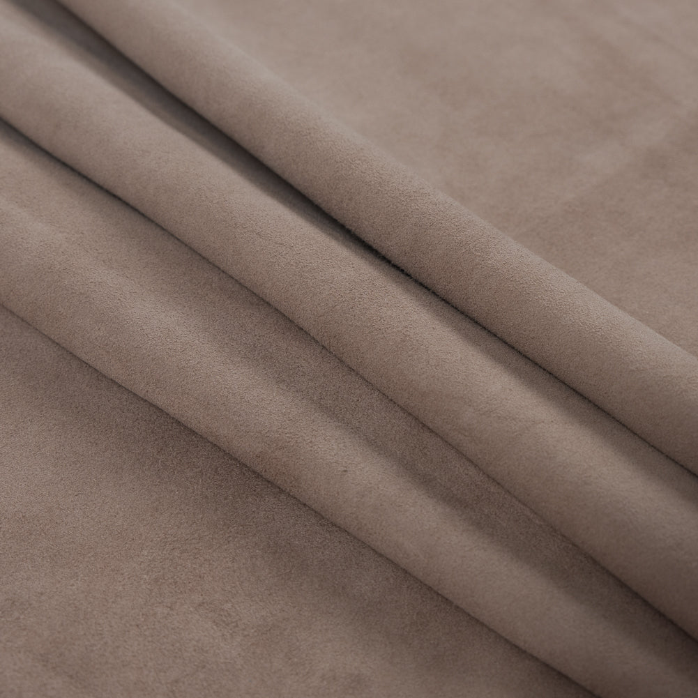 Small Coffee Lamb Suede Hide - Folded