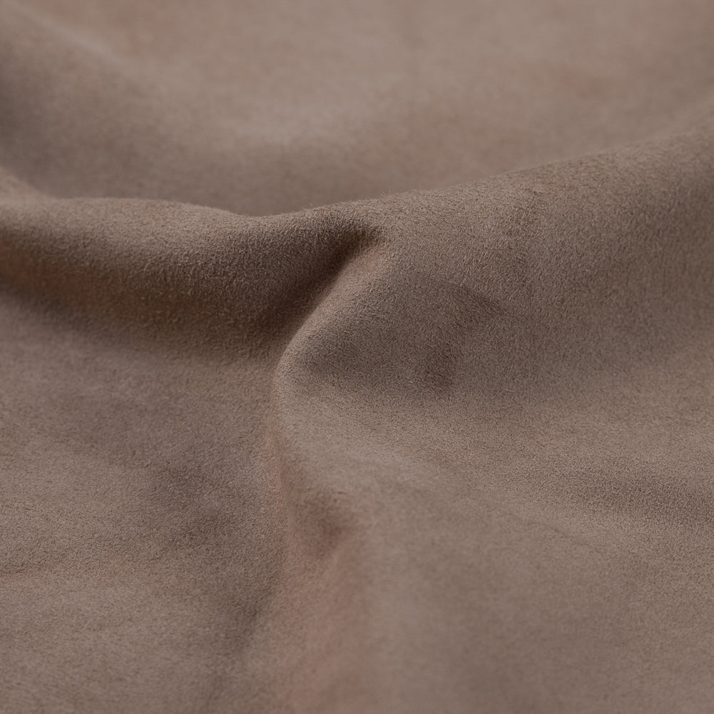 Small Coffee Lamb Suede Hide - Detail