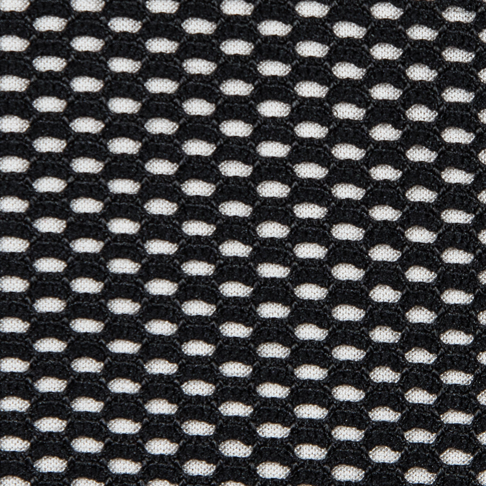 Italian Black Netting Fused to a Birch Jersey - Detail