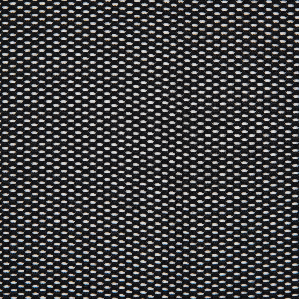 Italian Black Netting Fused to a Birch Jersey