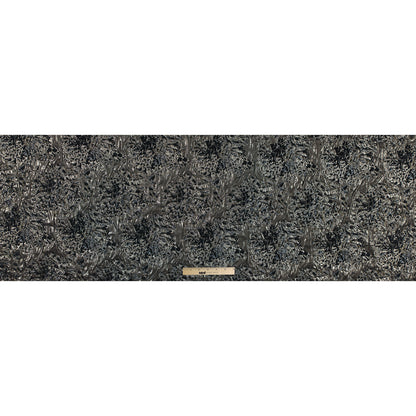 Metallic Nude and Black Abstract Brocade - Folded