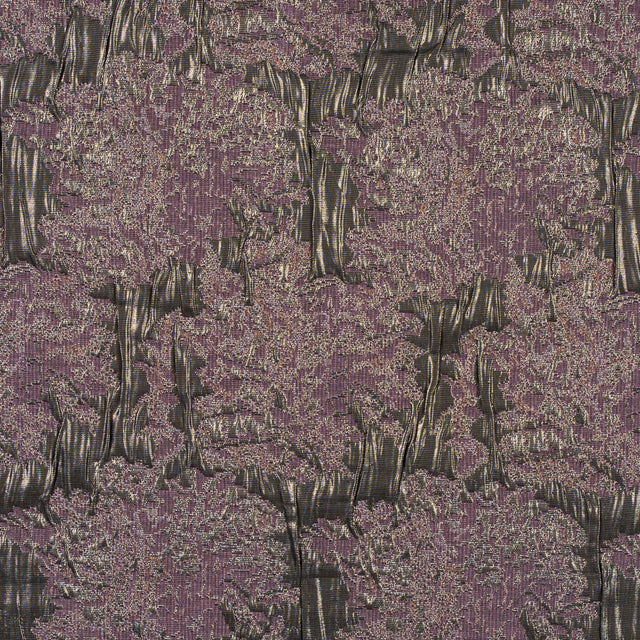 Metallic Pink, Nude and Black Abstract Brocade